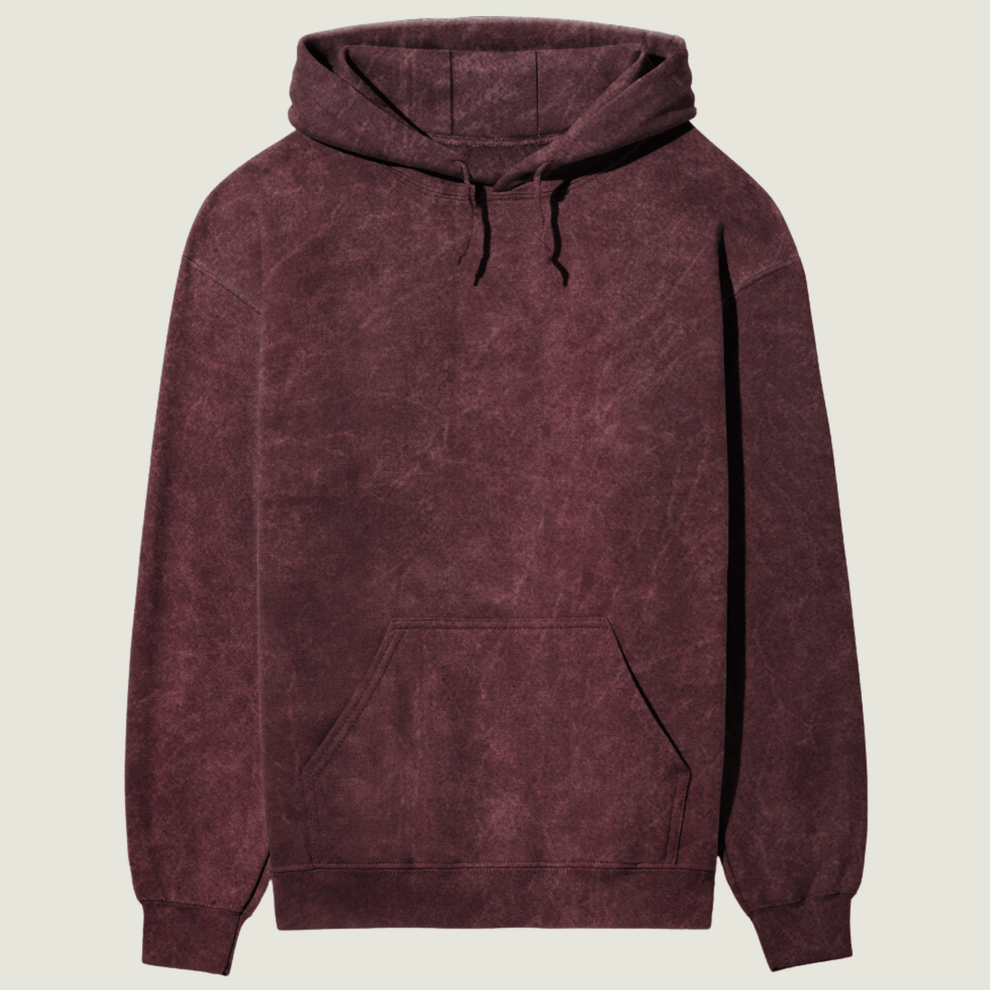 FRAGMENT Acid Wash Maroon Cotton Hoodie