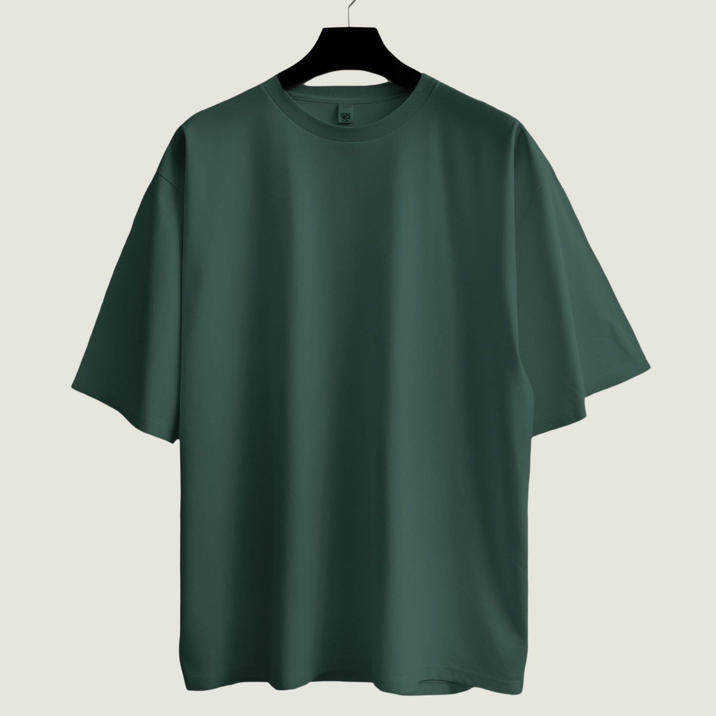 FRAGMENT Oversized Solid Bottle Green Cotton Tee