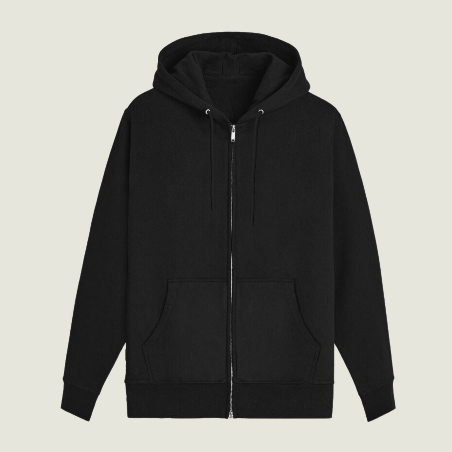 FRAGMENT Heavyweight Black Zip-Up Hoodie