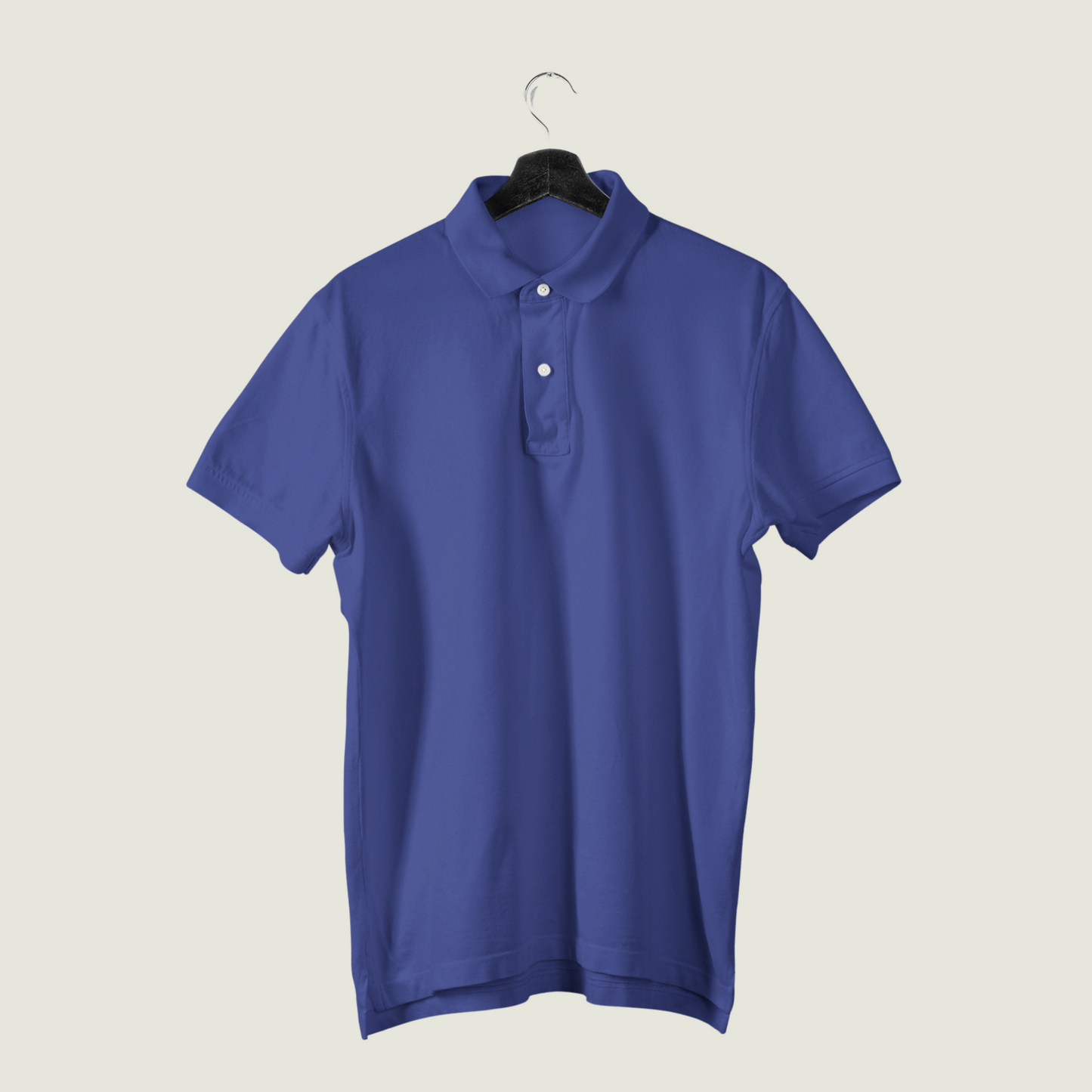 FRAGMENT Classic Cobalt Blue Cotton Polo Shirt