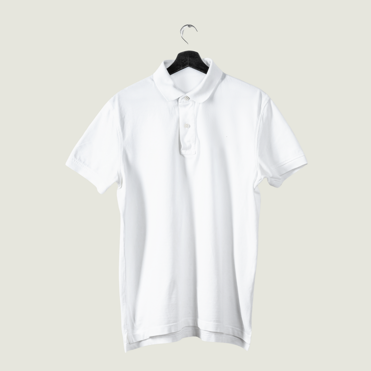 FRAGMENT Classic White Cotton Polo Shirt