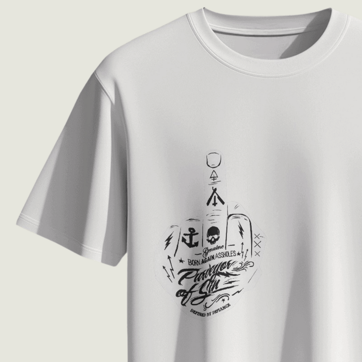 FRAGMENT Rider’s Code White Supima Classic Fit Tee