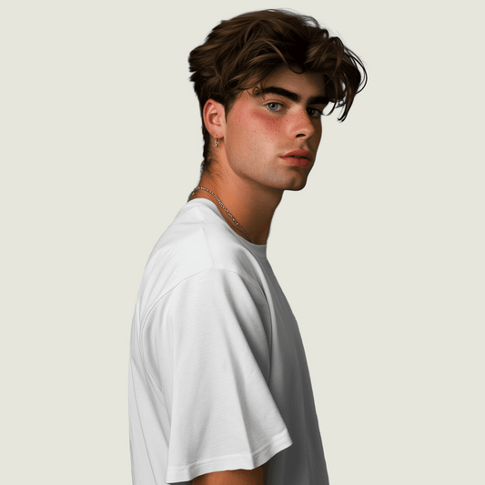 FRAGMENT White Oversized Line Art Tee