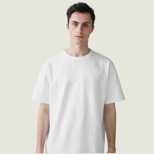 FRAGMENT White Oversized Cultural Motifs Tee