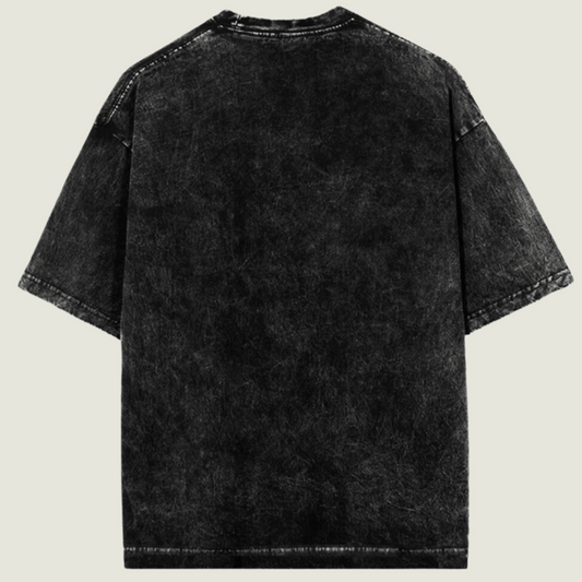 FRAGMENT Oversized Acid Wash Black Cotton Tee