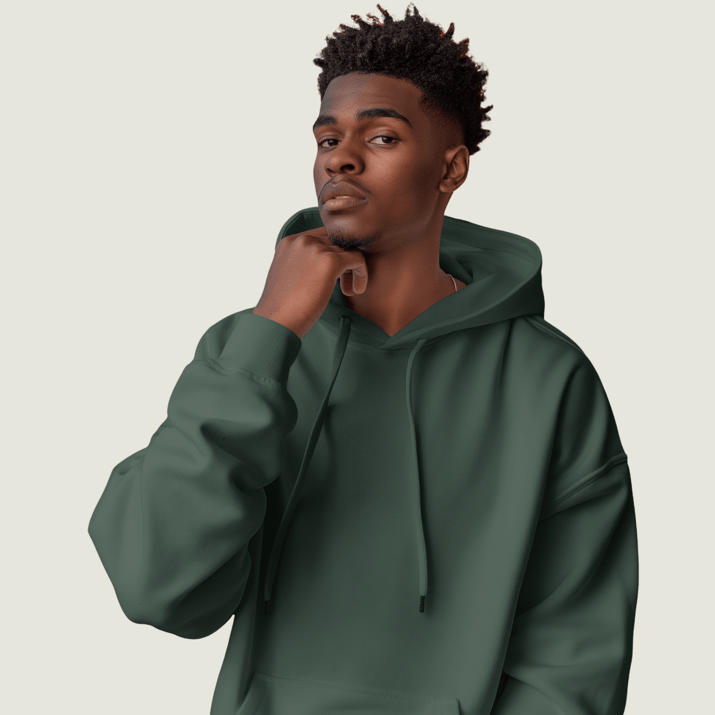 FRAGMENT Heavyweight Oversized Green Hoodie