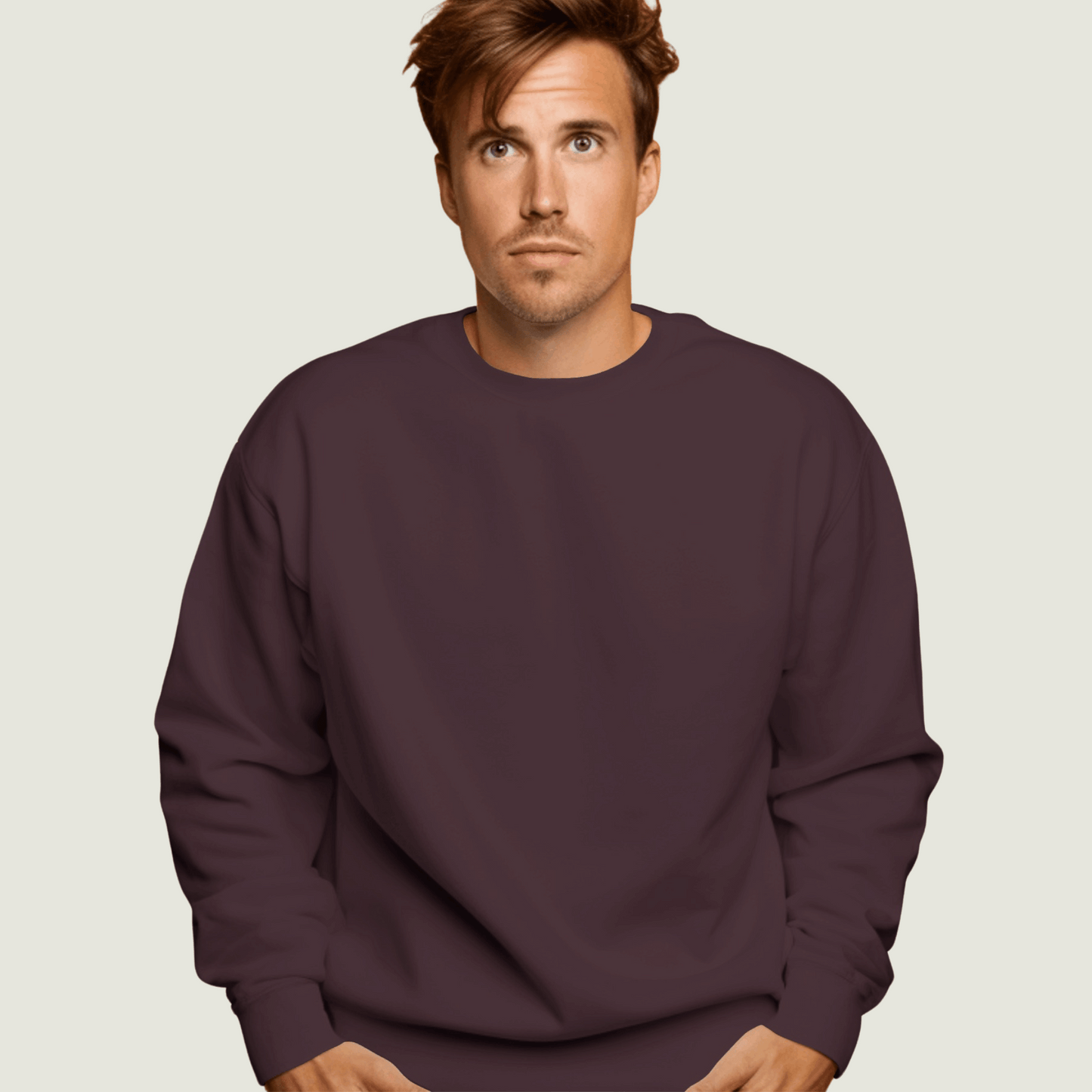 FRAGMENT Heavyweight Oversized Maroon Sweatshirt