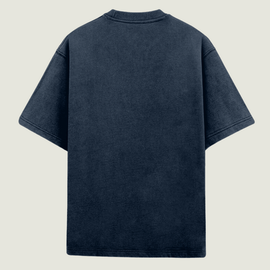 FRAGMENT Oversized Rider’s Code Navy Cotton Tee
