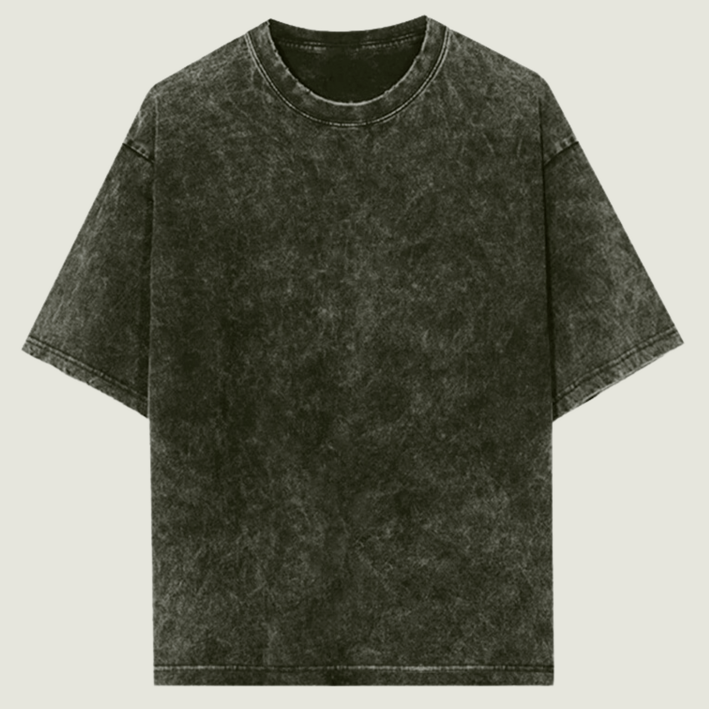 FRAGMENT Oversized Acid Wash Olive Green Cotton Tee