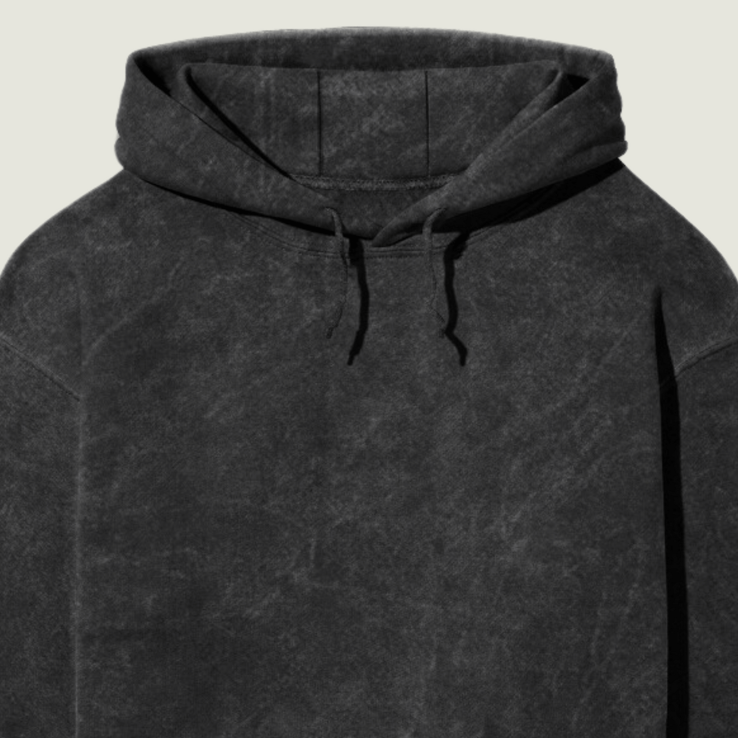 FRAGMENT Acid Wash Black Cotton Hoodie