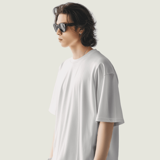 FRAGMENT White Oversized Line Art Tee