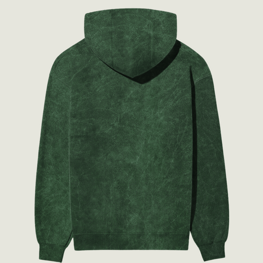 FRAGMENT Acid Wash Bottle Green Cotton Hoodie