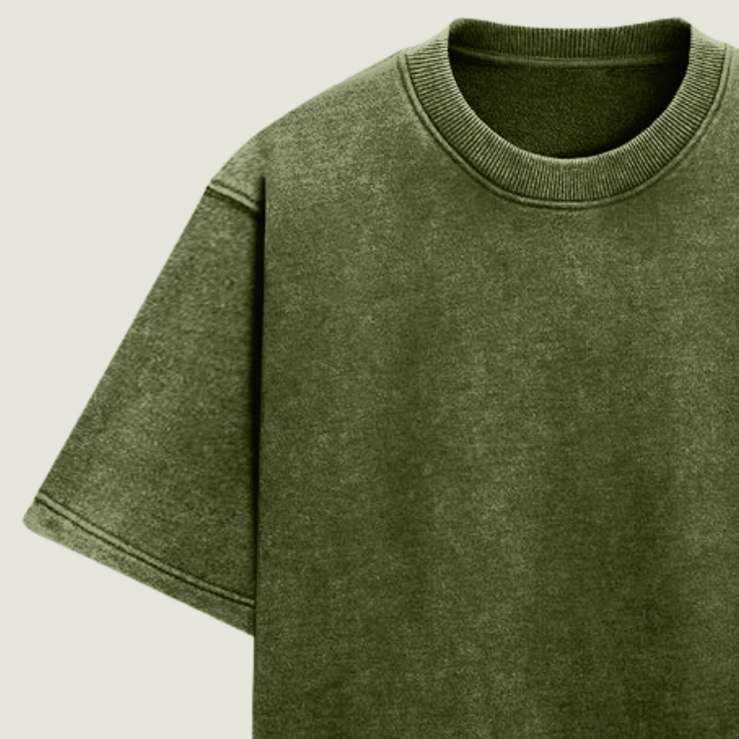 FRAGMENT Oversized Rider’s Code Olive Green Cotton Tee