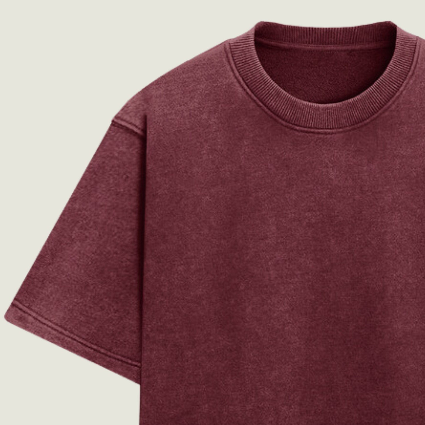 FRAGMENT Oversized Rider’s Code Maroon Cotton Tee