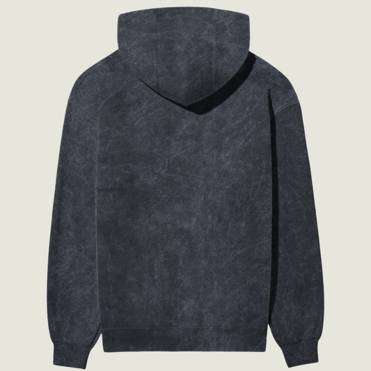 FRAGMENT Acid Wash Navy Cotton Hoodie