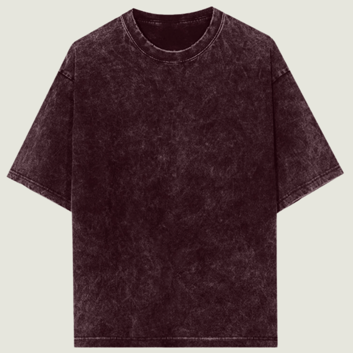 FRAGMENT Oversized Acid Wash Maroon Cotton Tee