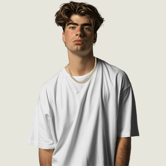 FRAGMENT White Oversized Cultural Motifs Tee