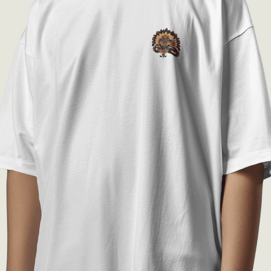 FRAGMENT White Oversized Cultural Motifs Tee