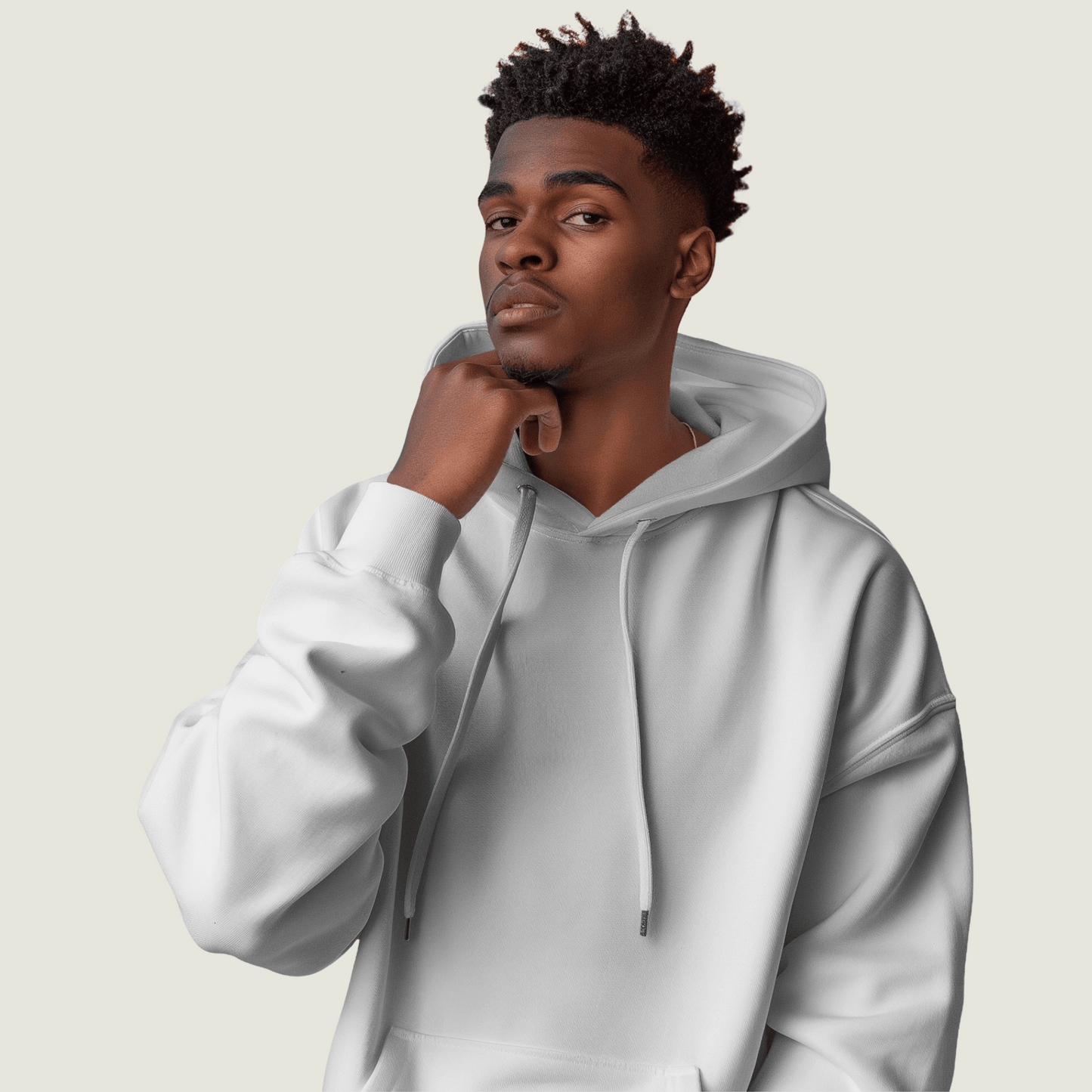 FRAGMENT Heavyweight Oversized White Hoodie