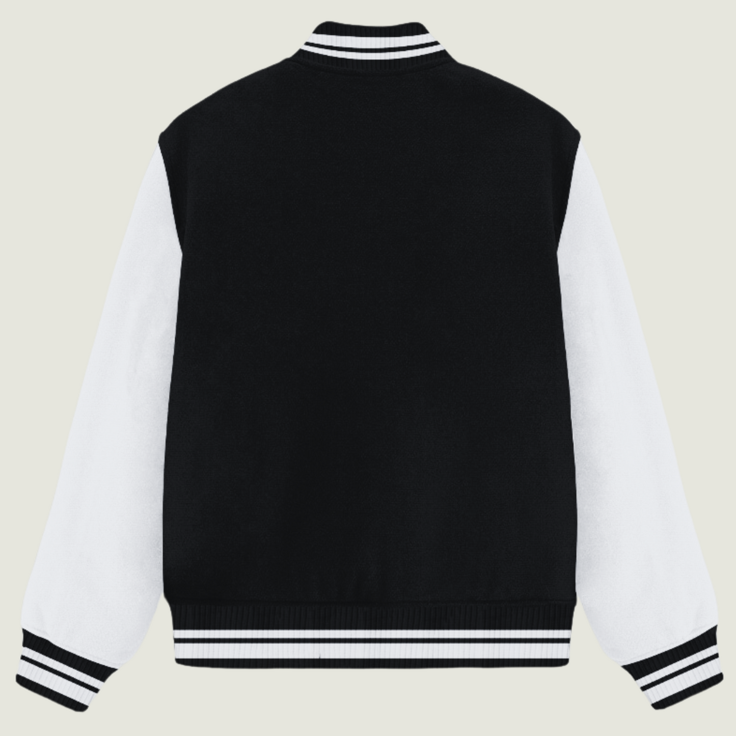 FRAGMENT Classic Black Cotton Varsity Jacket