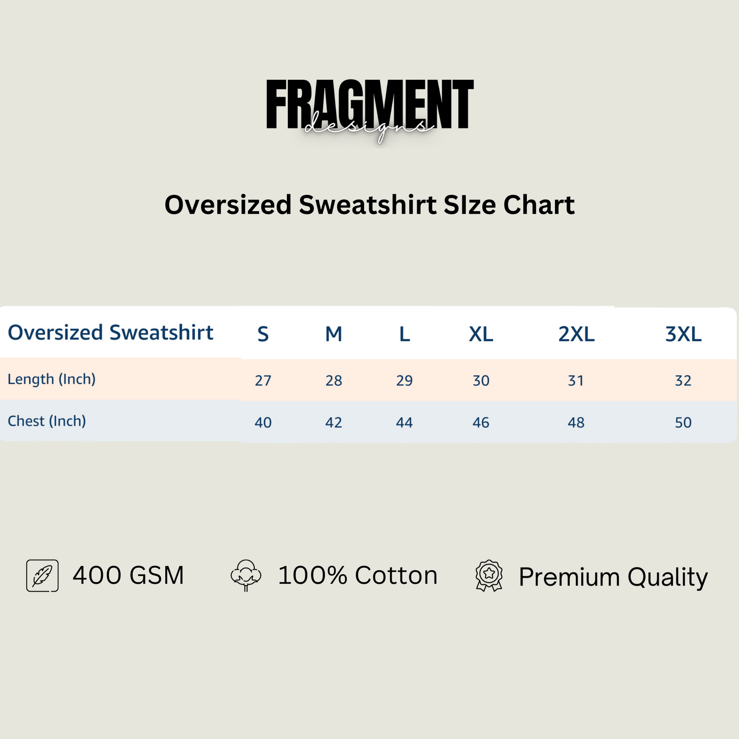 FRAGMENT Heavyweight Oversized Navy Sweatshirt