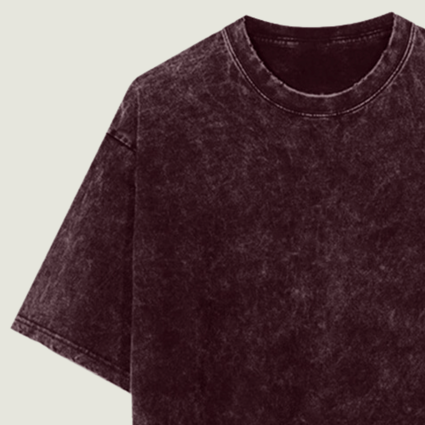 FRAGMENT Oversized Acid Wash Maroon Cotton Tee
