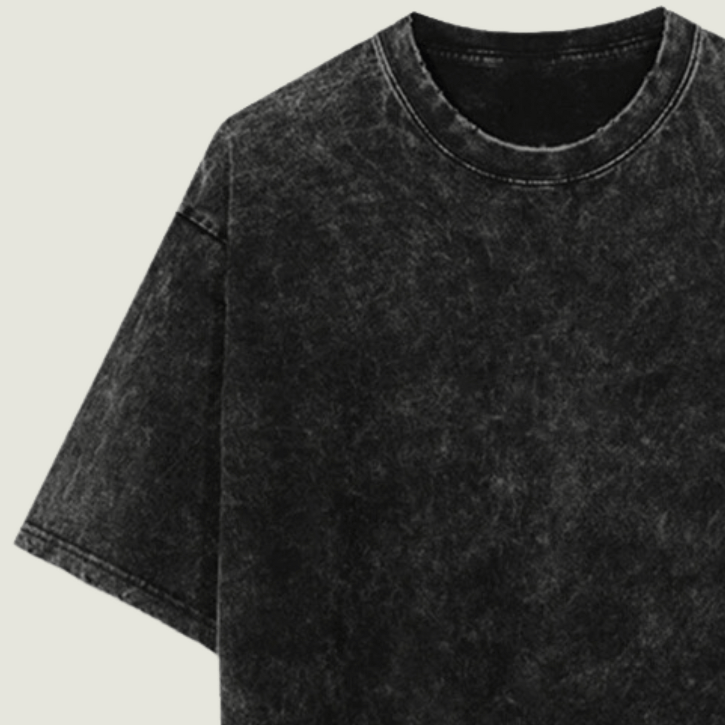FRAGMENT Oversized Acid Wash Black Cotton Tee