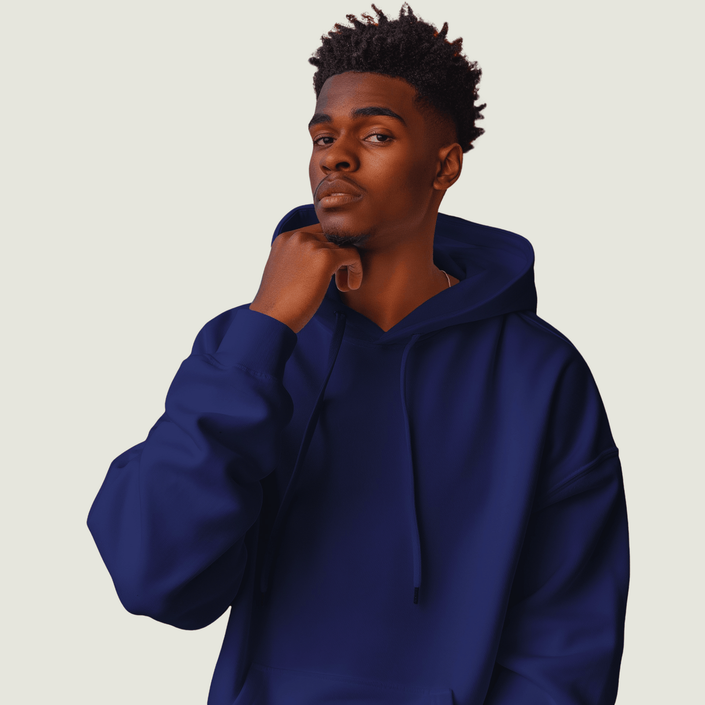FRAGMENT Heavyweight Oversized Navy Hoodie