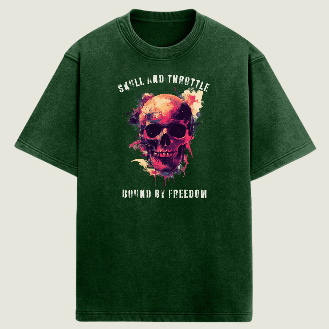 FRAGMENT Oversized Rider’s Code Bottle Green Cotton Tee