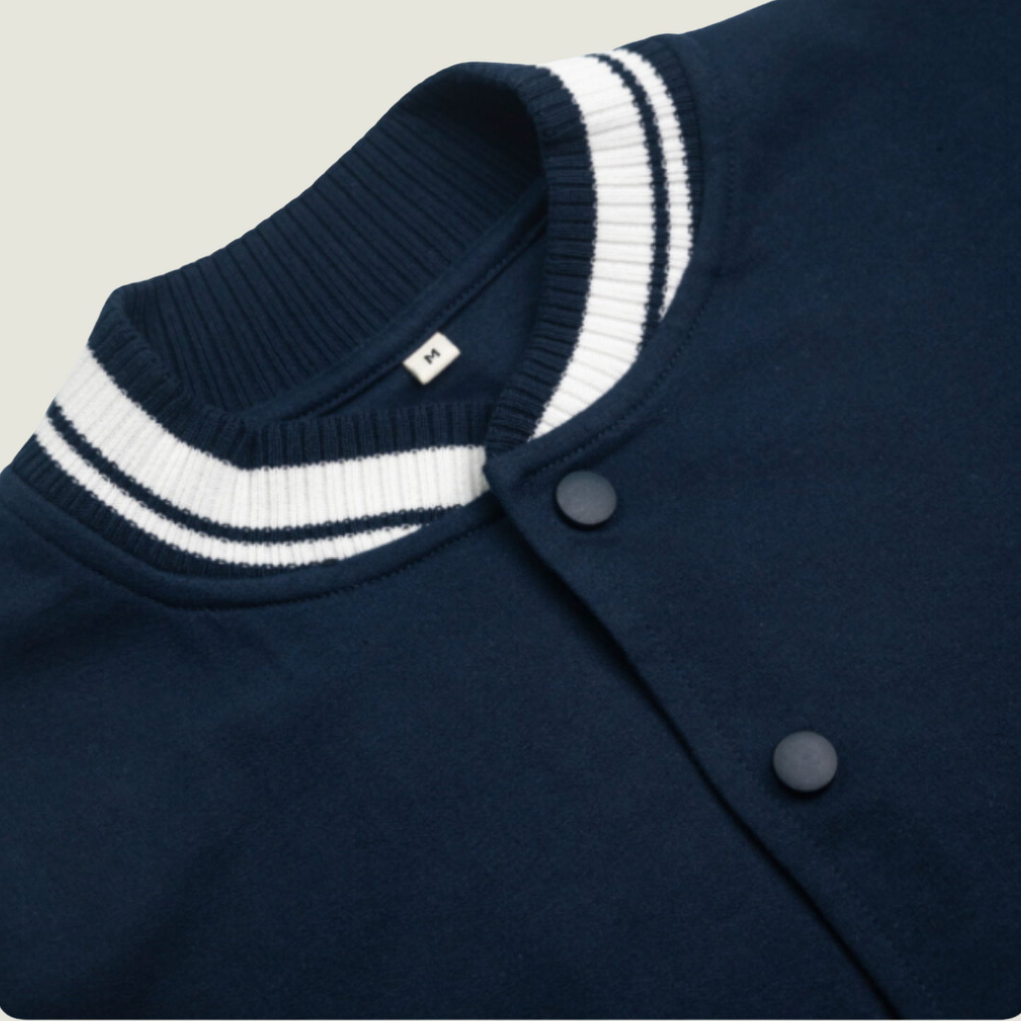 FRAGMENT Classic Blue Cotton Varsity Jacket
