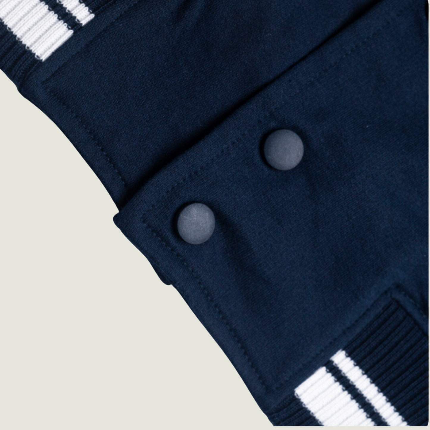 FRAGMENT Classic Blue Cotton Varsity Jacket