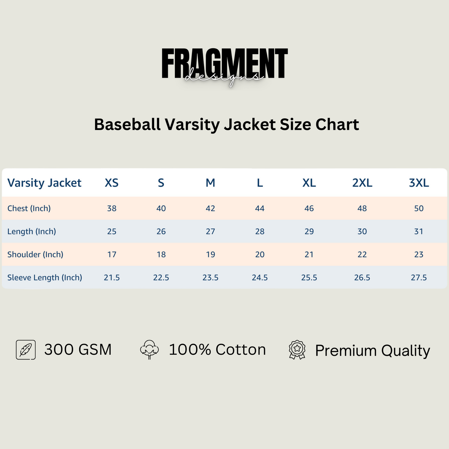 FRAGMENT Classic Blue Cotton Varsity Jacket