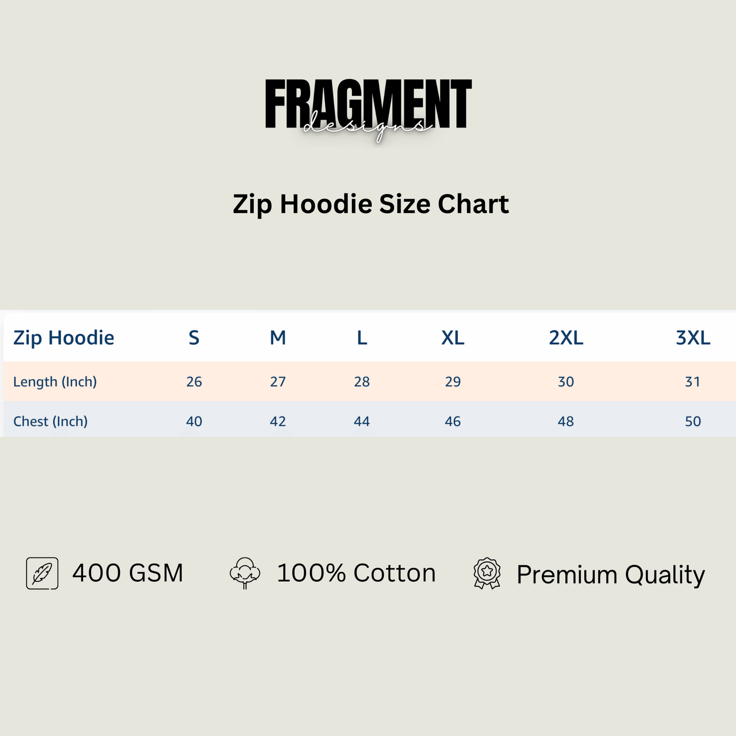 FRAGMENT Heavyweight White Zip-Up Hoodie