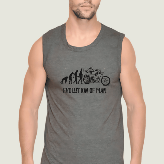 FRAGMENT Rider’s Code Grey Cotton Muscle Tee