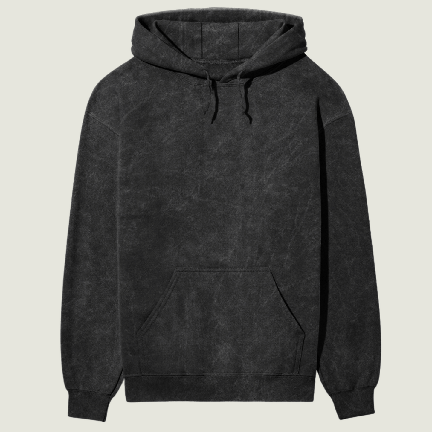 FRAGMENT Acid Wash Black Cotton Hoodie