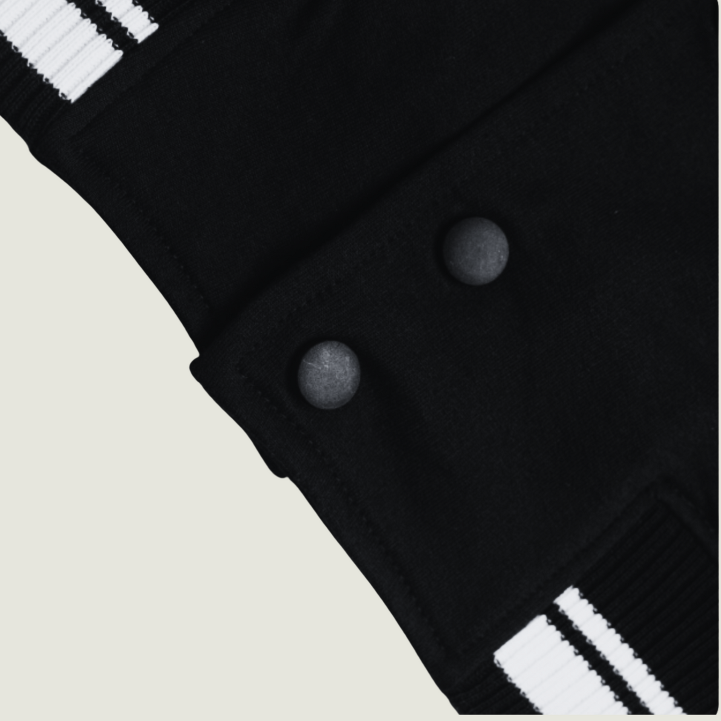 FRAGMENT Classic Black Cotton Varsity Jacket